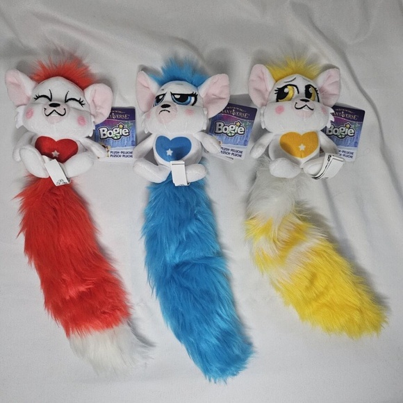 New Set of 3 Elf on the Shelf Santaverse Bogie Plush Furry Blue Red Yellow - Picture 2 of 12